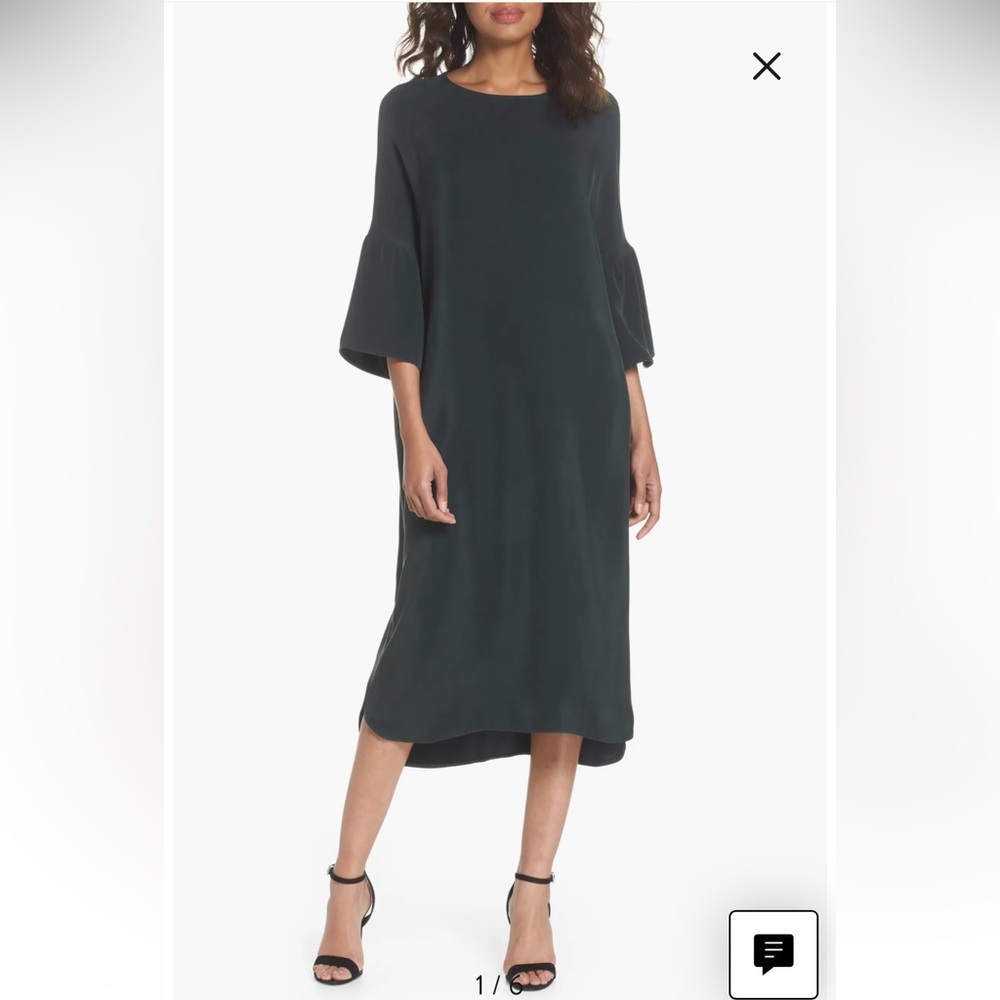 Caara - Deep Green - Stroll in the Woods Shift Dress